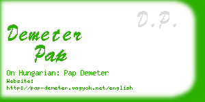demeter pap business card